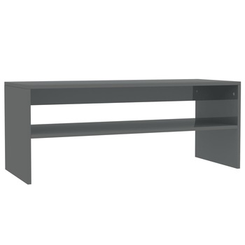 Masuta de cafea, vidaXL, Pal extralucios, 100 x 40 x 40 cm, Gri Masuta de cafea, vidaXL, Pal extralucios, 100 x 40 x 40 cm, Gri