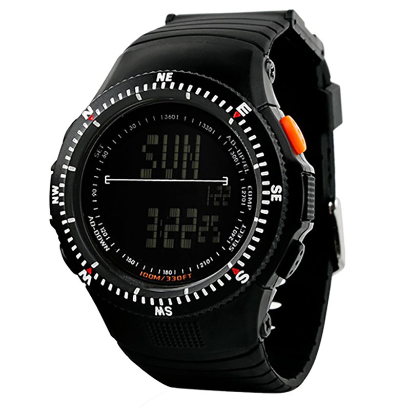 Ceas SKmei Barbatesc Quartz Sport Negru, PN999327NU, curea din silicon, afisaj Digital