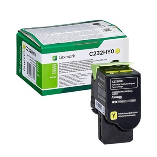 Toner Lexmark de capacitate mare C232HY0, 2300 de pagini, Galben