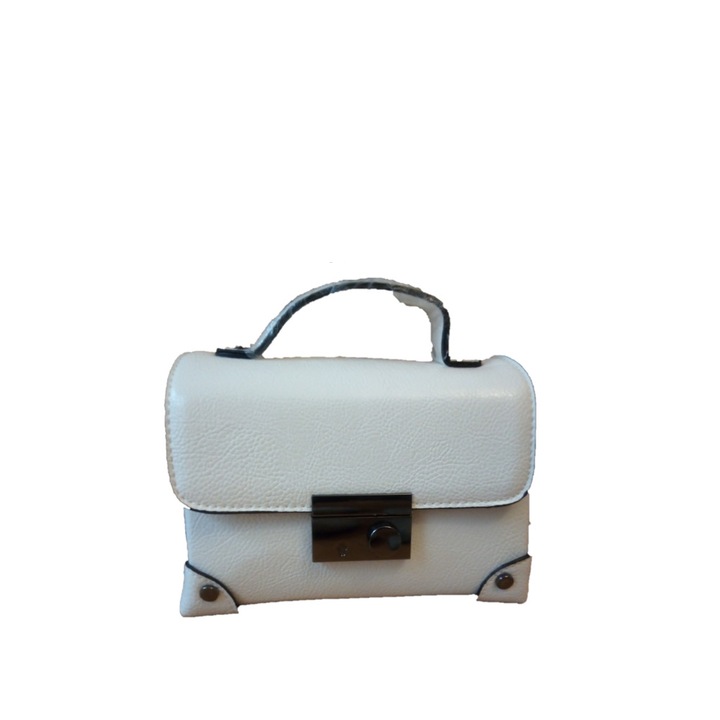 Дамска чанта от еко кожа 683, Бяла