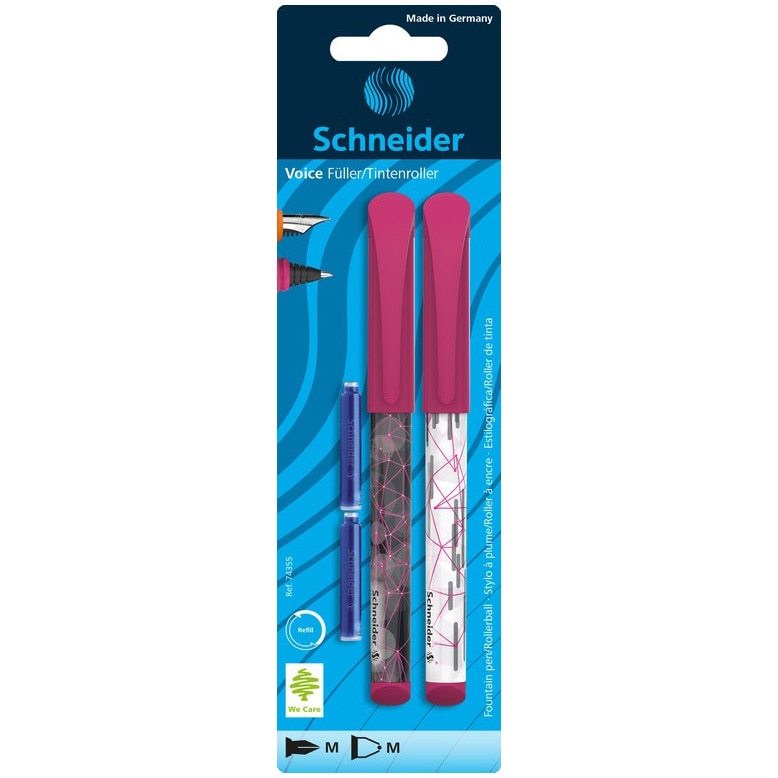 Set stilou, roller Schneider Voice si 2 rezerve/blister