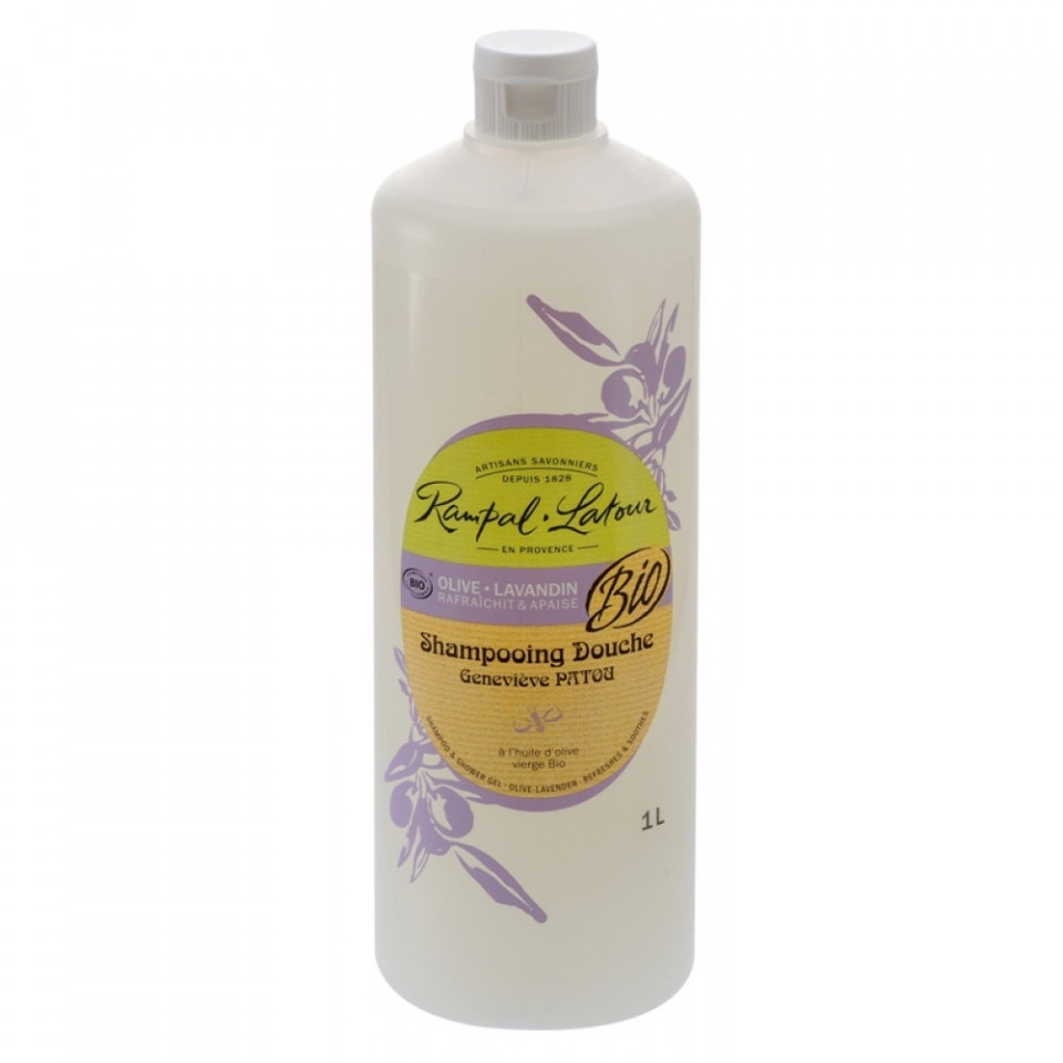 Gel de dus & sampon bio masline lavanda, Rampal Latour, 1 l