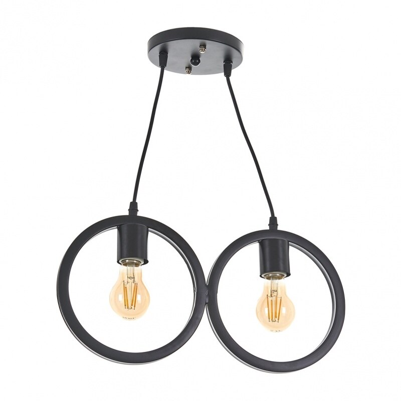 Lustra, Negru, 2x40w, 2001/2 bk