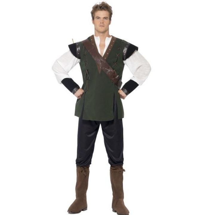 Robin Hood jelmez, M méret, fekete