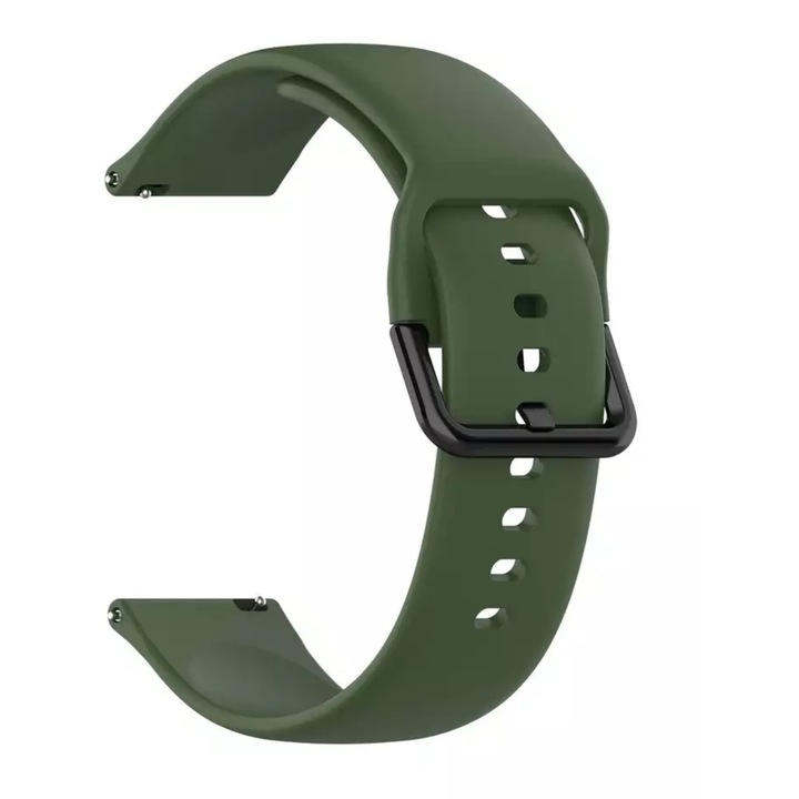 Smart Pulse szilikon szíj Samsung Galaxy Watch 3 41mm, Active 2 40mm, Huawei karóra GT/GT 2/GT 3 42mm, 20mm, zöld