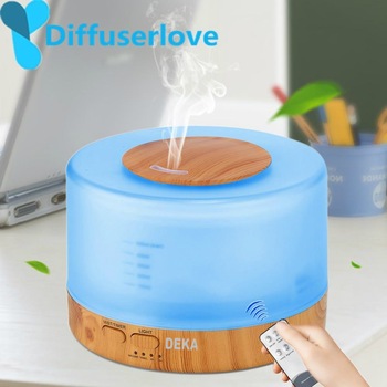 Difuzor Aromaterapie/Umidificator cu ultrasunete, DEKA AD-07 cu Telecomanda, LED 7 culori, silentios, 550 ml, autonomie 16 ore, fara BPA, programabil, Alb/Stejar deschis Difuzor Aromaterapie/Umidificator cu ultrasunete, DEKA AD-07 cu Telecomanda, LED 7 culori, silentios, 550 ml, autonomie 16 ore, fara BPA, programabil, Alb/Stejar deschis