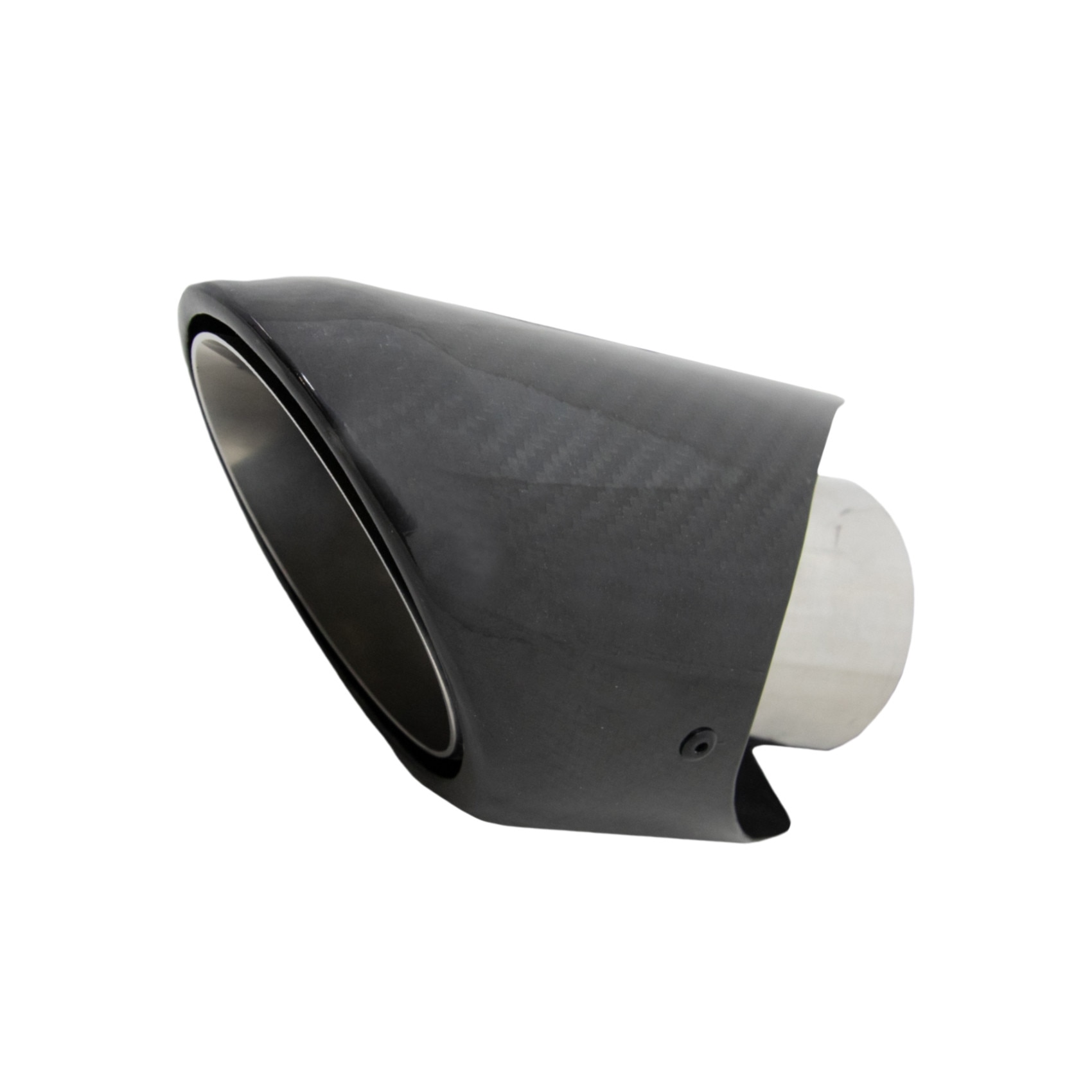 Toba Ornament Sistem de evacuare Carbon Fiber Finisaj Lucios Inlet 6.2cm