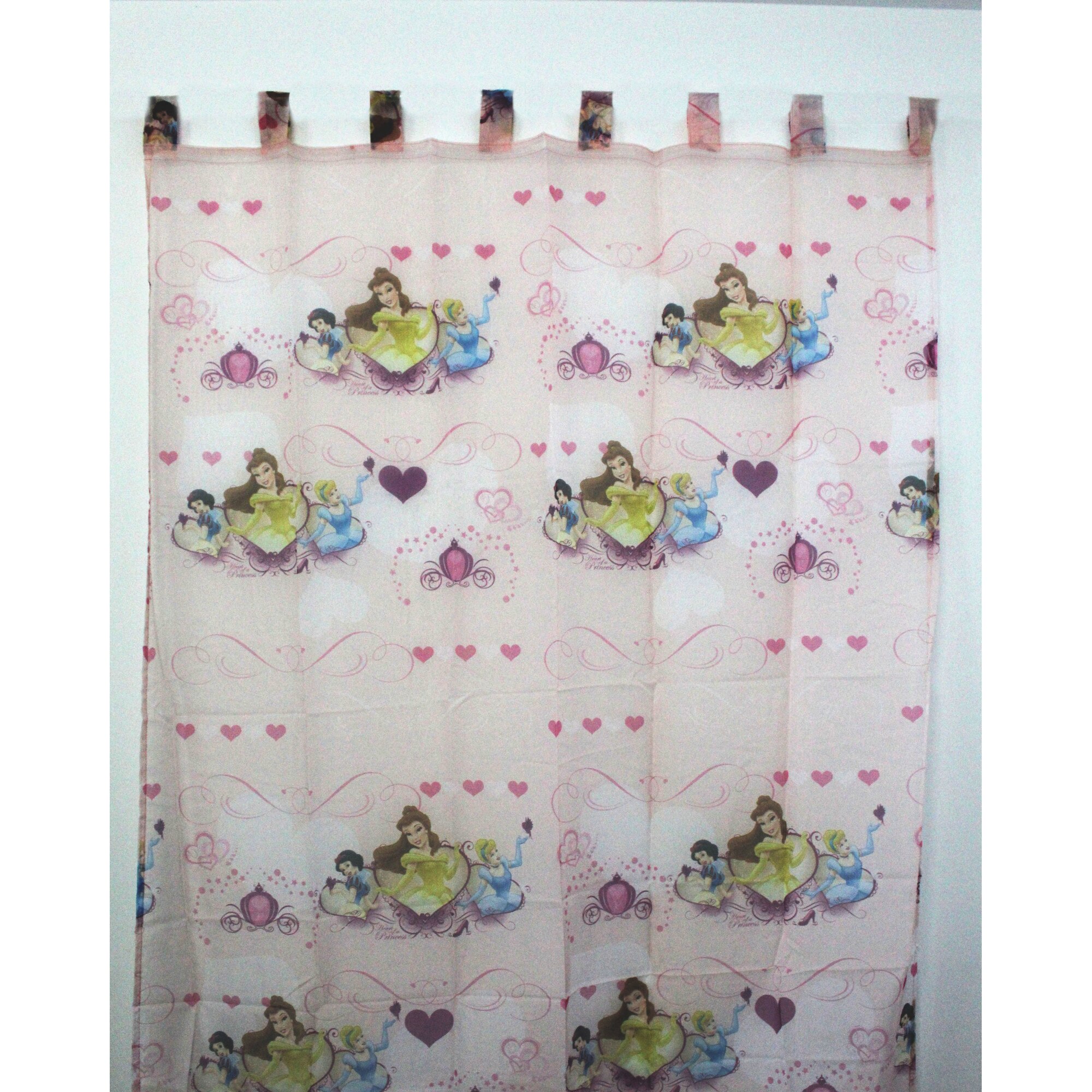 Perdea copii , 140x290cm, poliester 100%, tip bride, model disney princess