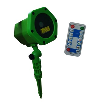 Proiector pentru gradina cu joc de lumini si forme pentru Craciun , fixare in pamant , telecomanda inclusa , verde Proiector pentru gradina cu joc de lumini si forme pentru Craciun , fixare in pamant , telecomanda inclusa , verde