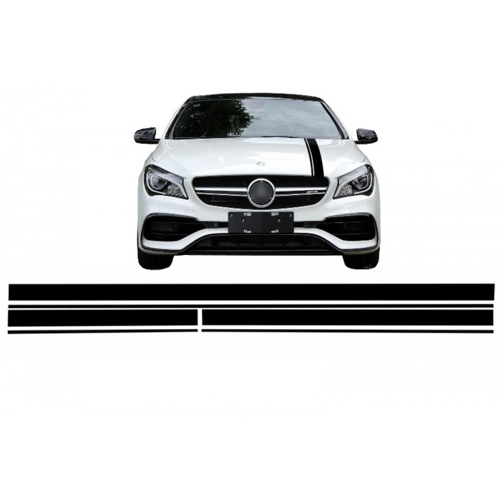 Set Stickere Negru Mat compatibil cu Mercedes CLA W117 C117 X117 2013-2016 A-Class W176 2012-2018 A45 Design Edition 1