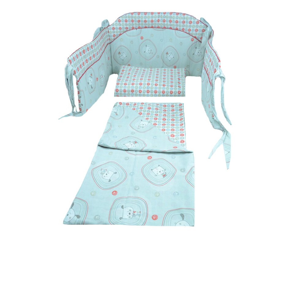 Set lenjerie de pat 6 piese 100 x 135 cm pentru copii Blanca F/22, Gri