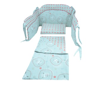 Set lenjerie de pat 6 piese 100 x 135 cm pentru copii Blanca F/22, Gri Set lenjerie de pat 6 piese 100 x 135 cm pentru copii Blanca F/22, Gri