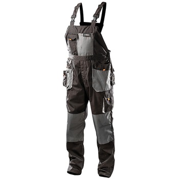 Pantalon cu pieptar de lucru, NEO TOOLS, 81-240-S, culoare gri, marime 48 Pantalon cu pieptar de lucru, NEO TOOLS, 81-240-S, culoare gri, marime 48