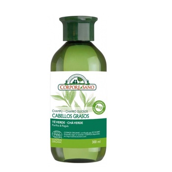 Sampon purifiant, Corpore Sano, ceai verde si urzica, pentru par gras, 300 ml Sampon purifiant, Corpore Sano, ceai verde si urzica, pentru par gras, 300 ml