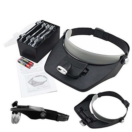 Cozoroc cu lupa si lanterna - Light Head Magnifying Glass