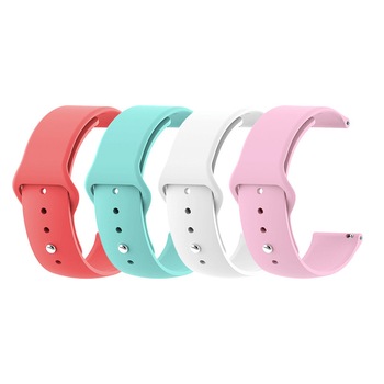 Set 4 curele universale din silicon 20mm compatibile cu Samsung Gear S2 Classic, Watch Active, Watch 42mm, Huawei Watch 2/ 2 Pro, alb, roz, rosu, turcoaz Set 4 curele universale din silicon 20mm compatibile cu Samsung Gear S2 Classic, Watch Active, Watch 42mm, Huawei Watch 2/ 2 Pro, alb, roz, rosu, turcoaz