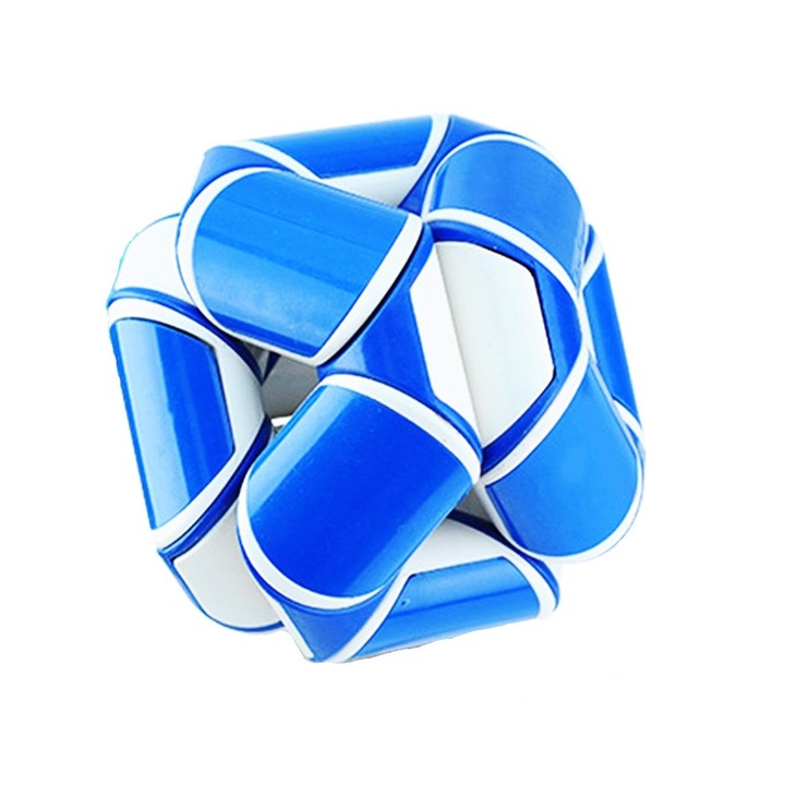 Cub Rubik Twist Snake 24 de piese, Sarpe Geometric Blue, 182CUB