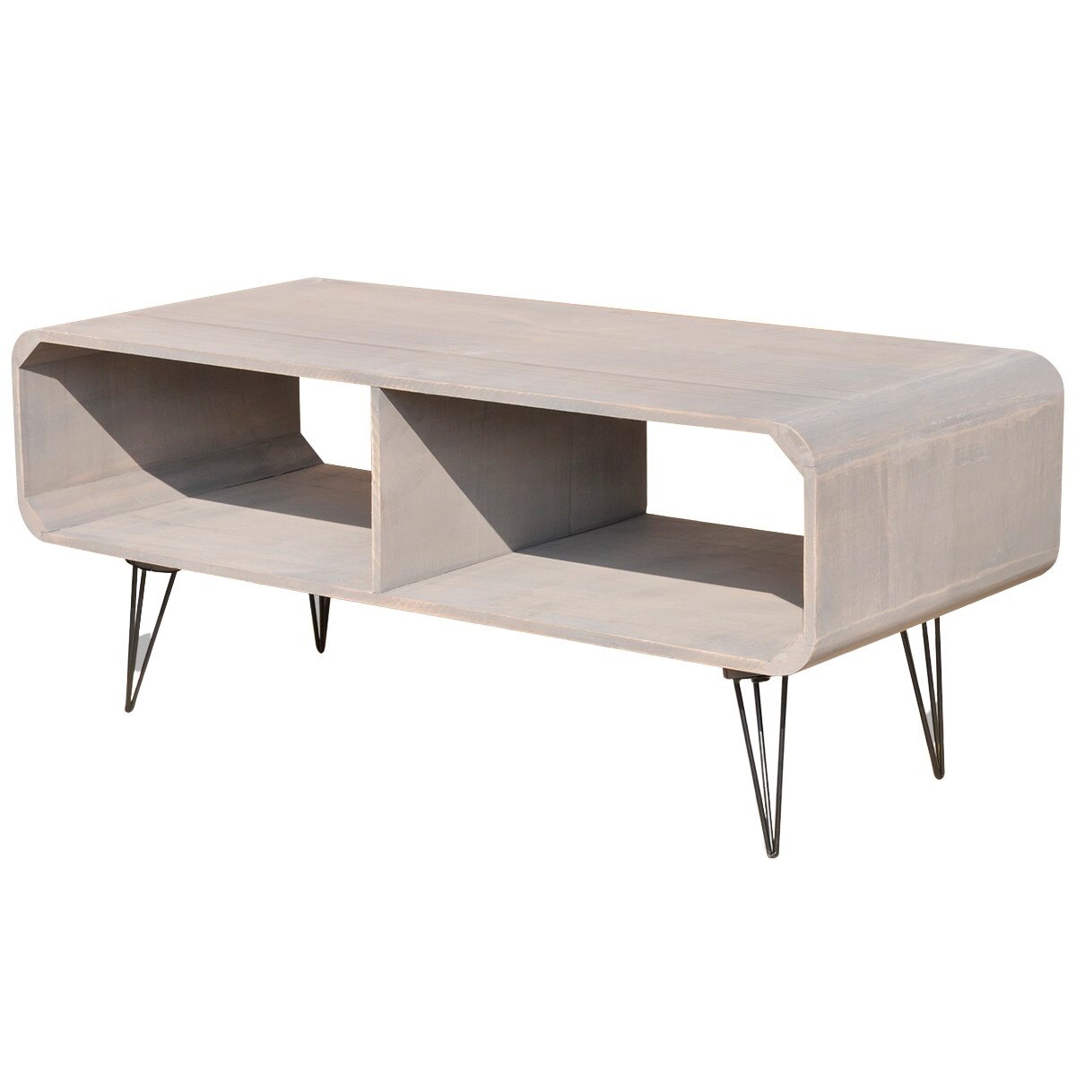 Comoda TV din lemn de pin, vidaXL, 90 x 39 x 38.5 cm, Gri