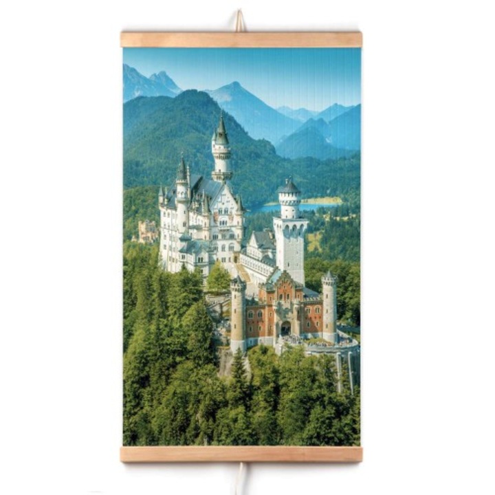 Panou radiant cu infrarosu Trio, Model Castel Neuschwanstein, 400 W, 100 x 57 cm, Multicolor