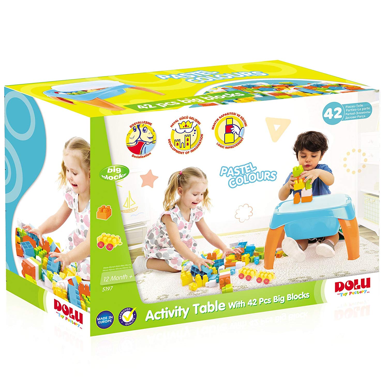 Masuta de plastic Wader cu 42 de cuburi