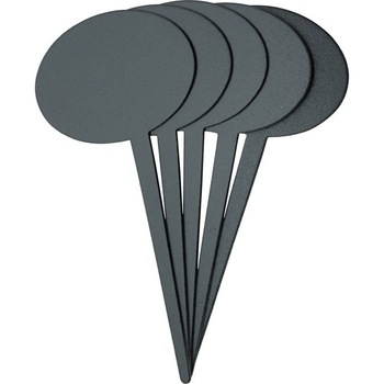 Set 5 table de scris Securit Silhouette Bubble Tag 18x8,1x0,1cm, include marker creta, negru Set 5 table de scris Securit Silhouette Bubble Tag 18x8,1x0,1cm, include marker creta, negru
