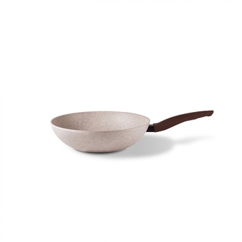 Tigaie wok cu particule minerale, diametru 28 cm, Gea Induction, TVS Tigaie wok cu particule minerale, diametru 28 cm, Gea Induction, TVS