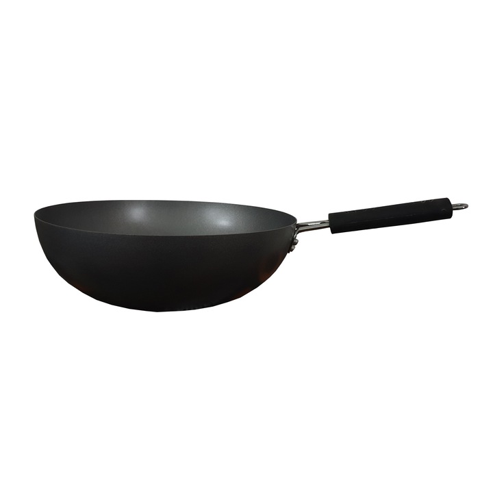 Tigaie Wok , Diametru 32 cm , Negru