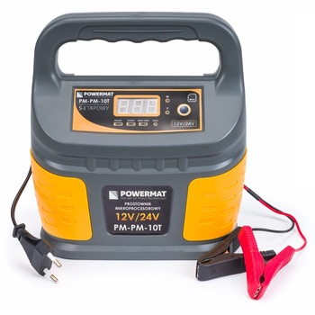 Redresor cu microprocesor pentru baterie 12/24V 10A, Powermat PM-PM-10T Redresor cu microprocesor pentru baterie 12/24V 10A, Powermat PM-PM-10T