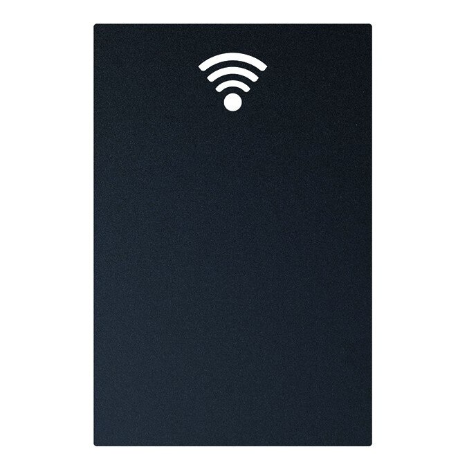 Tabla de scris autoadeziva Securit Silhouette WiFi 38x25x0,3cm, include marker creta, negru