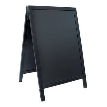 Tabla de scris pentru afisaj stradal Securit Duplo 85x54.5x44cm cu rama lemn pin, negru Tabla de scris pentru afisaj stradal Securit Duplo 85x54.5x44cm cu rama lemn pin, negru