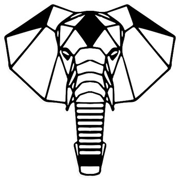 Decor de Perete din METAL, Elefant, 50cm x 50cm Decor de Perete din METAL, Elefant, 50cm x 50cm