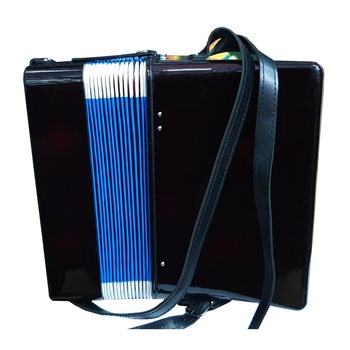 Acordeon pentru copii cu 17 Clape , 8 basi , curea de umar , negru Acordeon pentru copii cu 17 Clape , 8 basi , curea de umar , negru