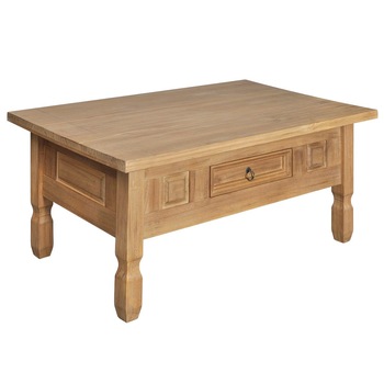 Masuta de cafea cu sertar, vidaXL, lemn de pin, 100 x 60 x 45 cm Masuta de cafea cu sertar, vidaXL, lemn de pin, 100 x 60 x 45 cm