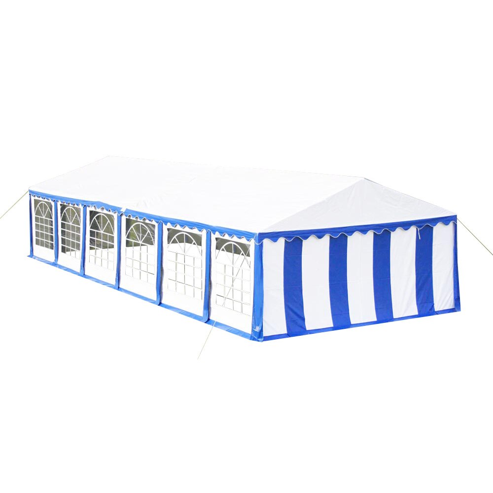 Pavilion de petrecere, vidaXL, Tesatura si cadru metalic, 6 x 12 m, Albastru