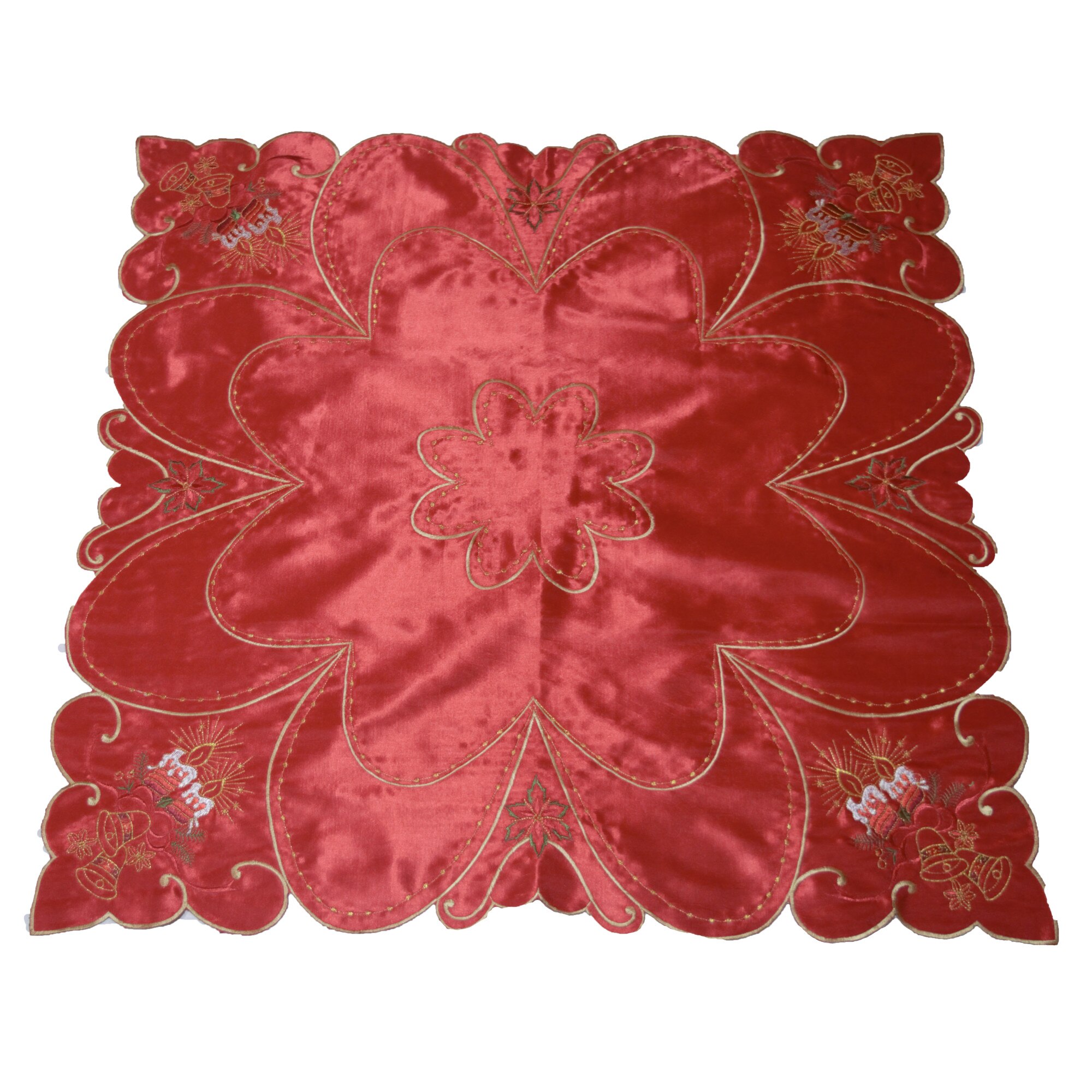 Napron 85x85 cm, model Craciun/Anul Nou - NAPR-1922-ROSU