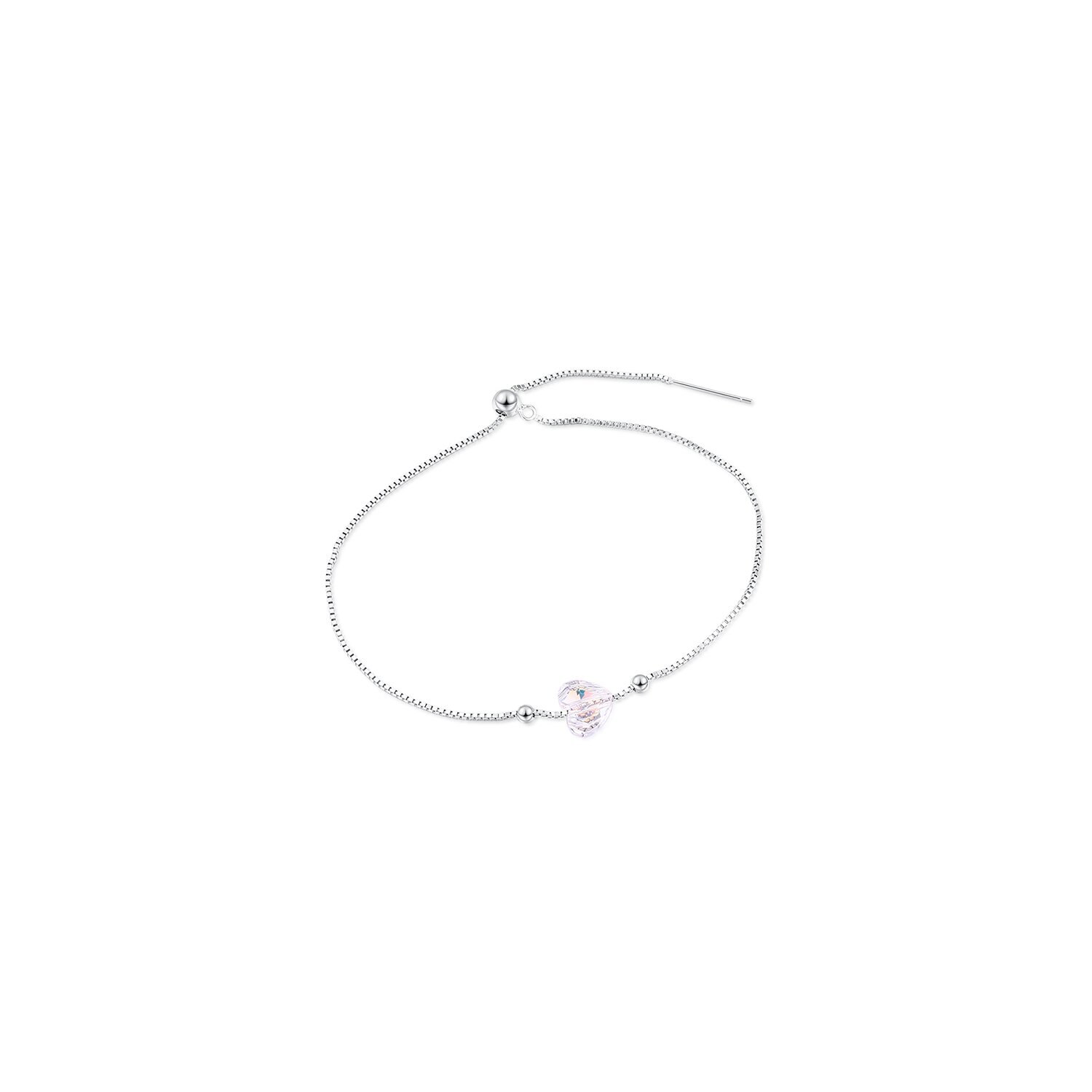 Bratara din argint cu Cristal Boreal Crystal Heart