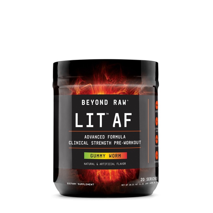 GNC Beyond Raw® LIT™ Advanced Formula – Pre-Workout, Gummy Worm Aroma, 459.6 g