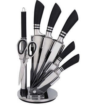 Set cutite 8 piese negru mat Set cutite 8 piese negru mat