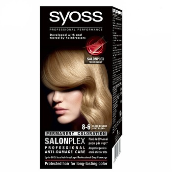 Vopsea permanenta de par Syoss Color tehnologia SalonPlex Professional 8-6 Blond Deschis Vopsea permanenta de par Syoss Color tehnologia SalonPlex Professional 8-6 Blond Deschis