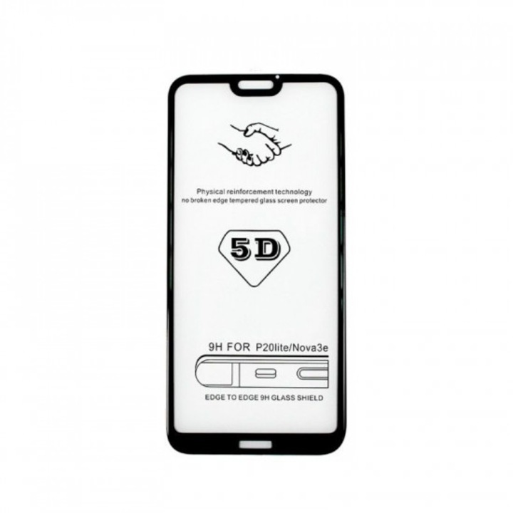 Протектор за Samsung Galaxy Note 9 Full Glue 4D / 5D Black Fusion, Извито стъклено фолио