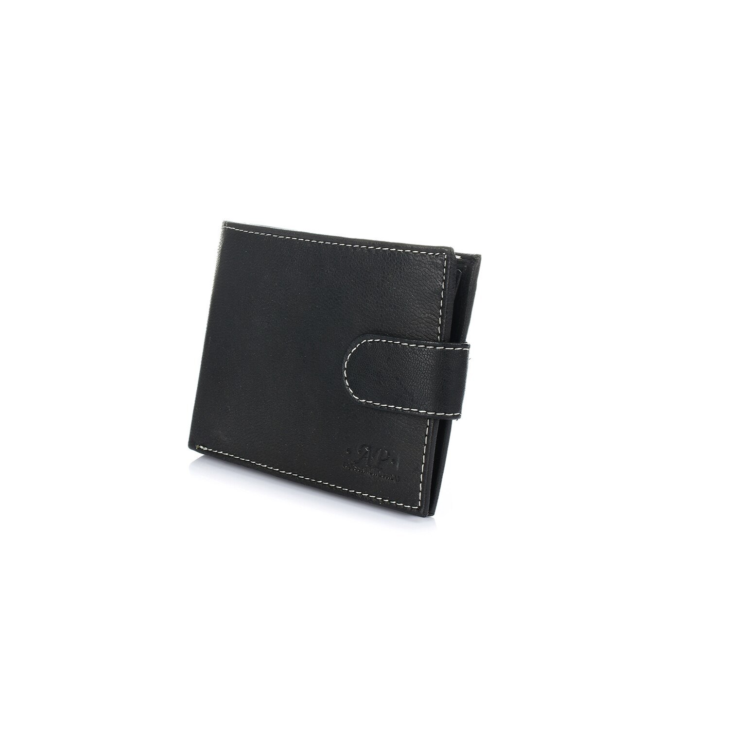 Portofel de piele K48, Alessandro Paoli, Pliabil, Negru