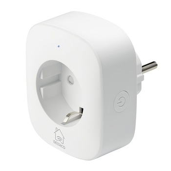 Priza inteligenta cu monitorizare DELTACO SMART HOME, Amazon Alexa si Google Home, aplicatie iOS/ Android, WiFi 2.4GHz, 1xCEE 7/3, 10A, timer, 220-240, Alb Priza inteligenta cu monitorizare DELTACO SMART HOME, Amazon Alexa si Google Home, aplicatie iOS/ Android, WiFi 2.4GHz, 1xCEE 7/3, 10A, timer, 220-240, Alb