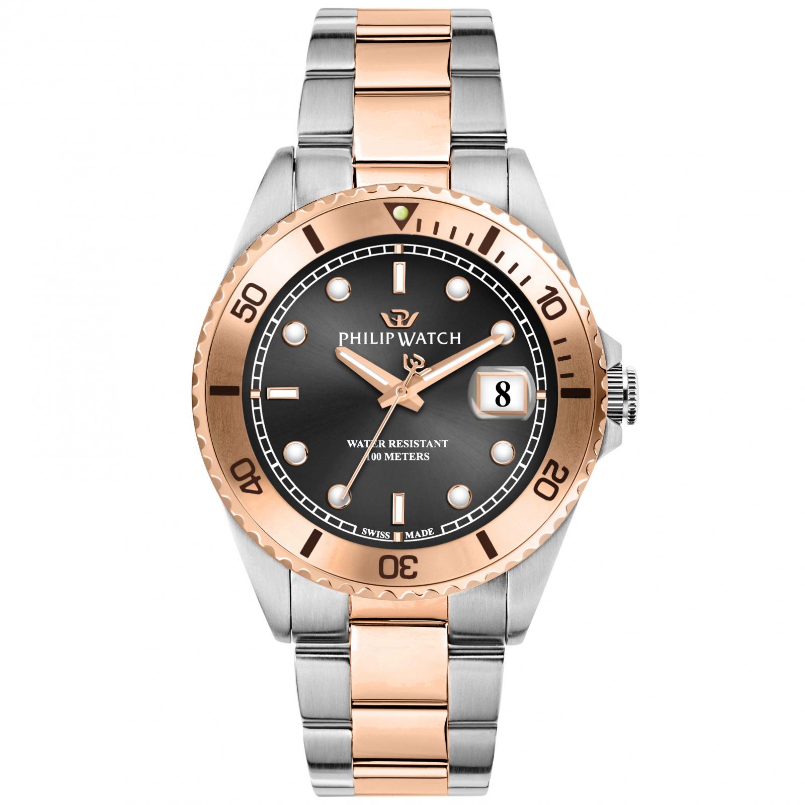 Ceas barbatesc Philip Watch R8253597047 Quartz Argintiu, Rose gold