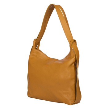Geanta si rucsac din piele naturala 2-in-1 Alda galbena Geanta si rucsac din piele naturala 2-in-1 Alda galbena