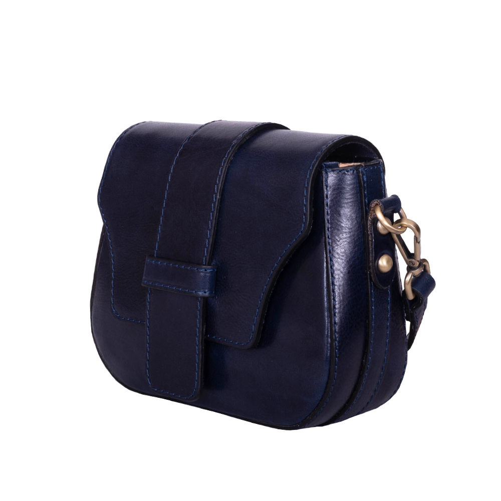 Poseta din piele naturala Giia bleumarin