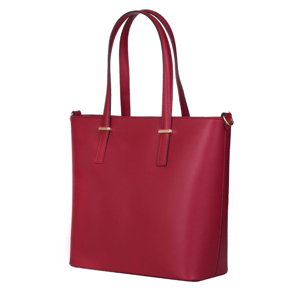 Geanta piele naturala Luisa rosie