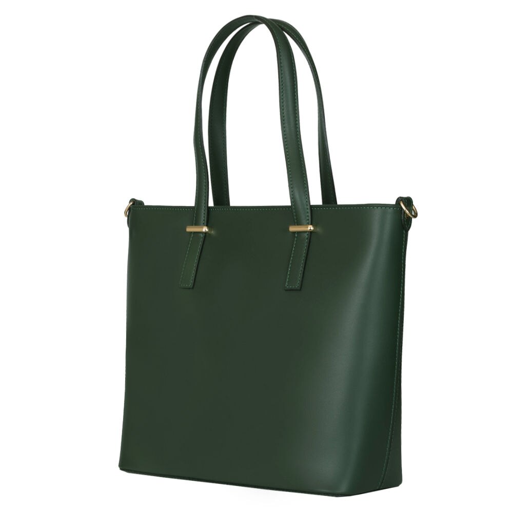 Geanta piele naturala Luisa verde