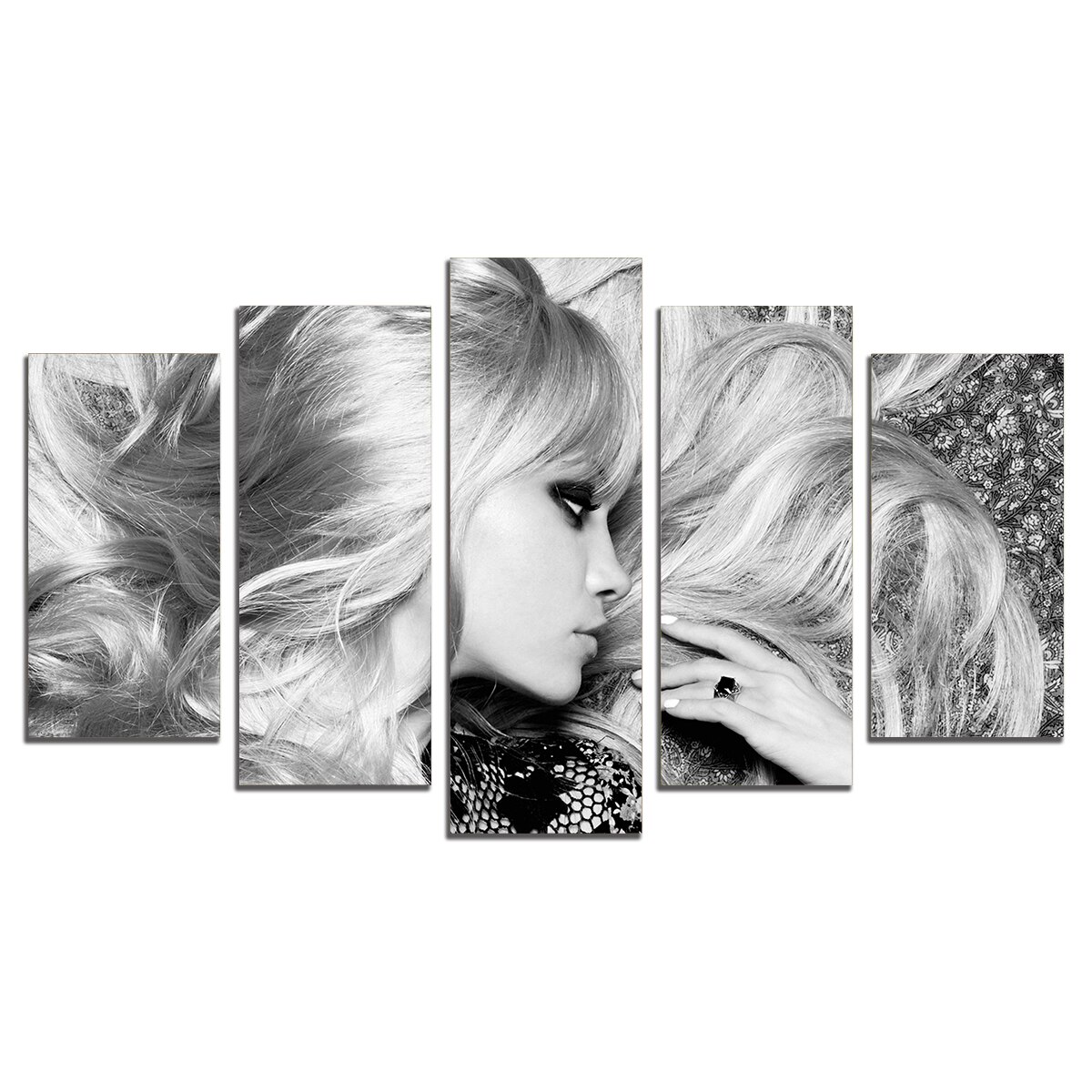 Tablou Multicanvas, 5 Piese, O femeie draguta, 158х90 cm