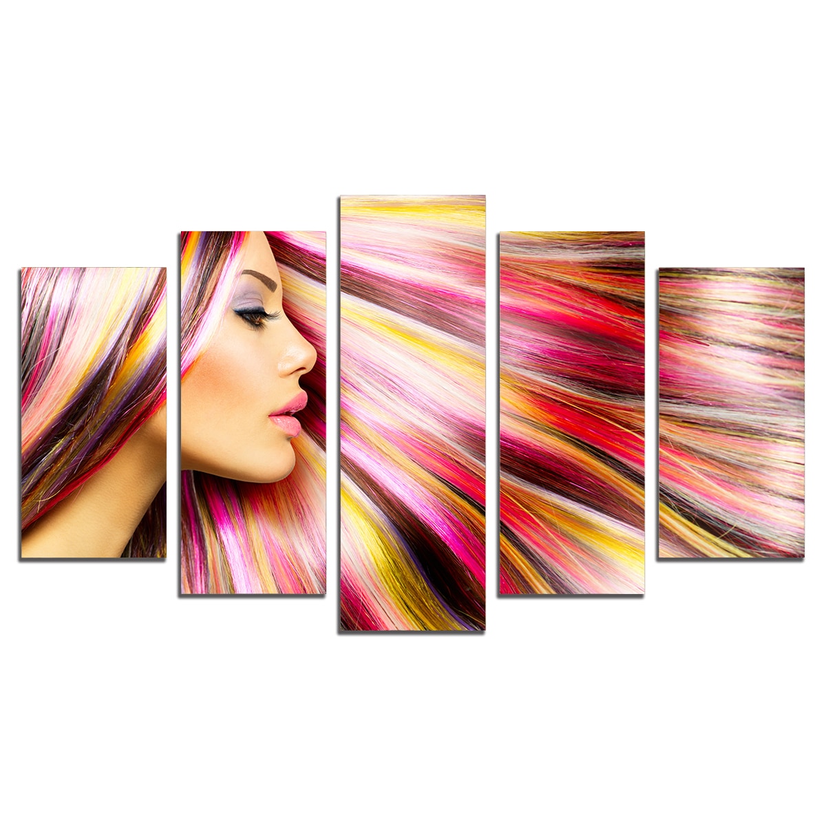 Tablou Multicanvas, 5 Piese, Par colorat, 108х60 cm