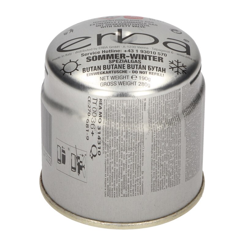 Butelie gaz 190g cu valva Erba 15115